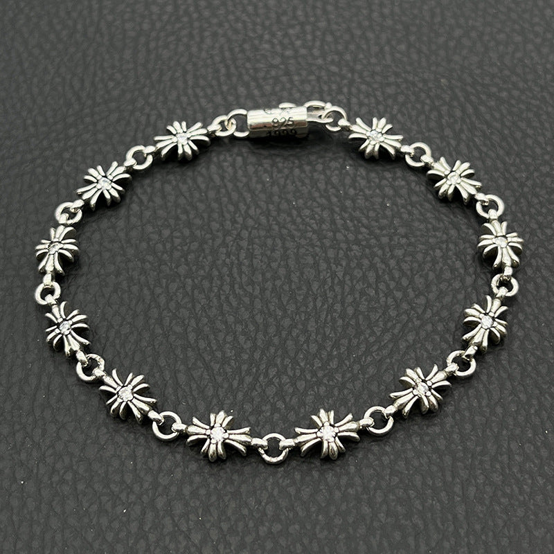 Cross flower dice bracelet jewelry