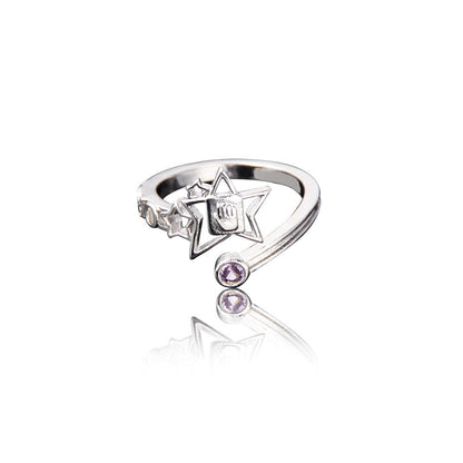 Anime JoJo's Bizarre Adventure Anime JoJo's Bizarre Adventure Josuke Higashikata Star Ring Stand Platinum Heart COS Ring